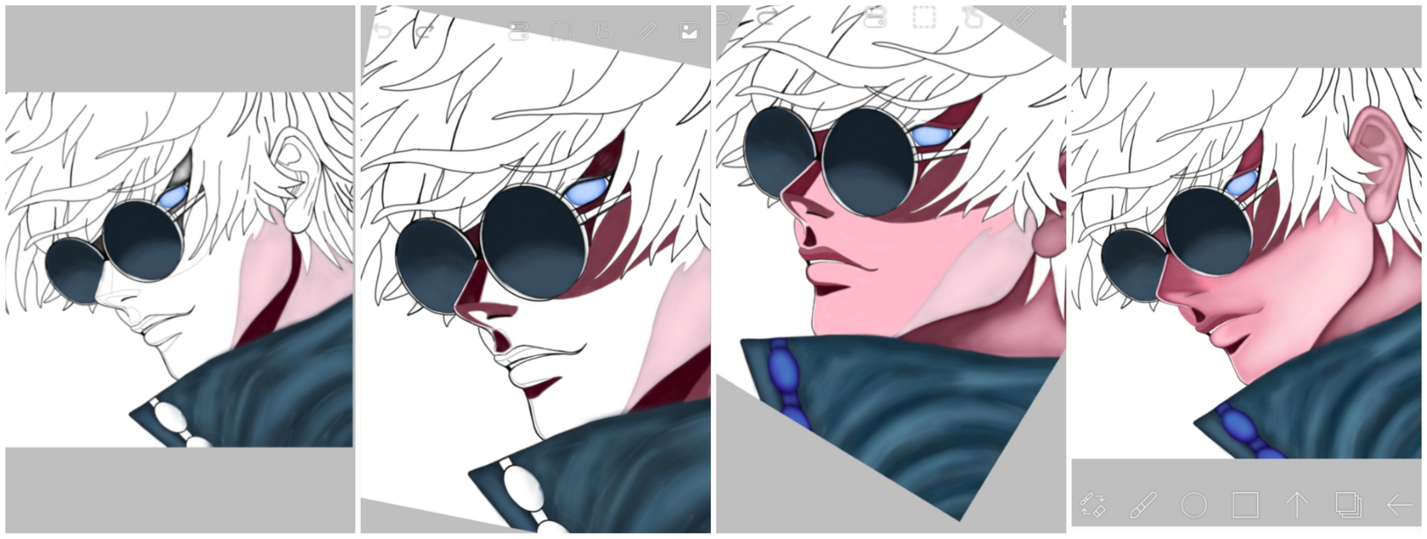 surrealworld fanart jjk satoru Gojo first drawing step 2.jpg