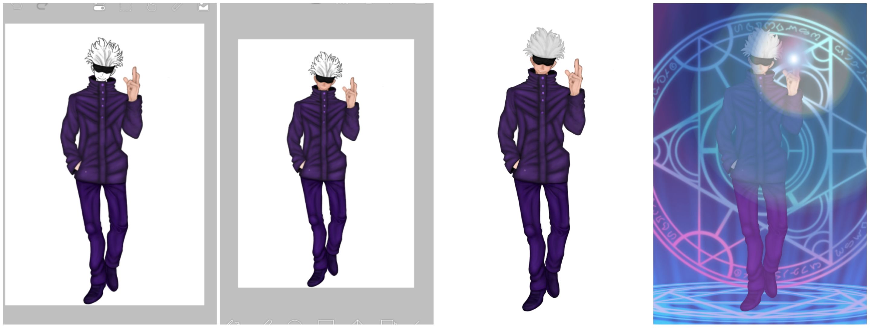 surrealworld fanart jjk satoru Gojo second drawing step 3.jpg