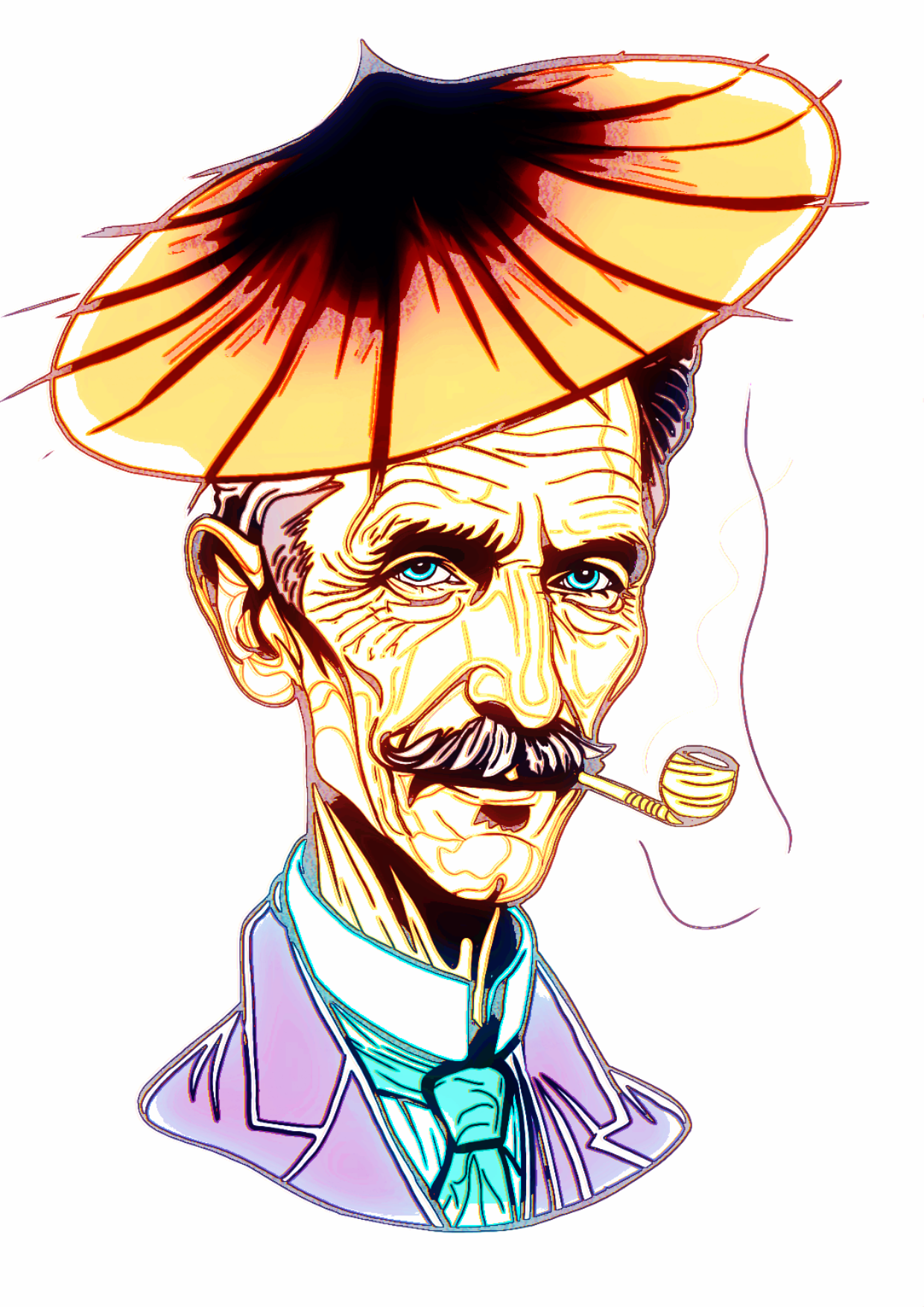 fanart old nikola tesla comic portrait finish c.png