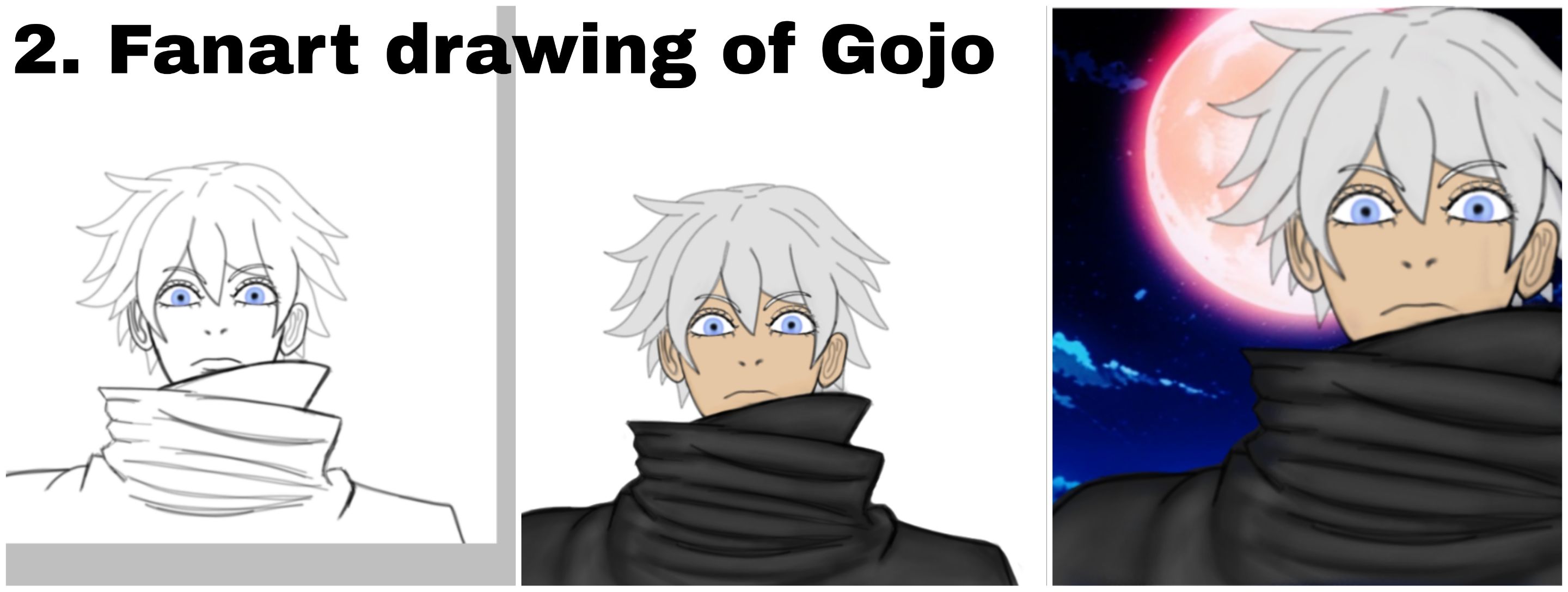 Catsurrealworld fanart jjk demon slayer crossover gojo 2.jpg