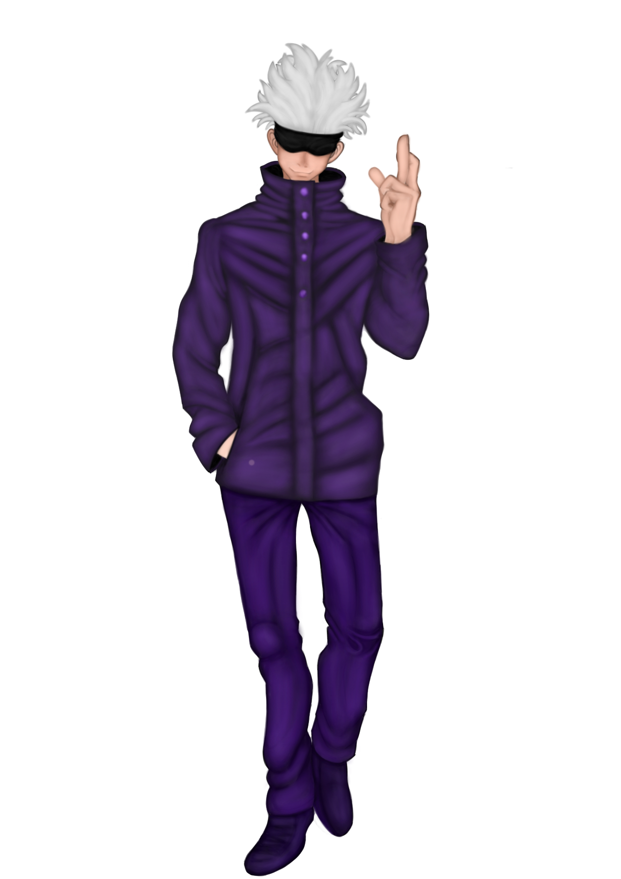 surrealworld fanart jjk satoru Gojo second drawing 1a.png