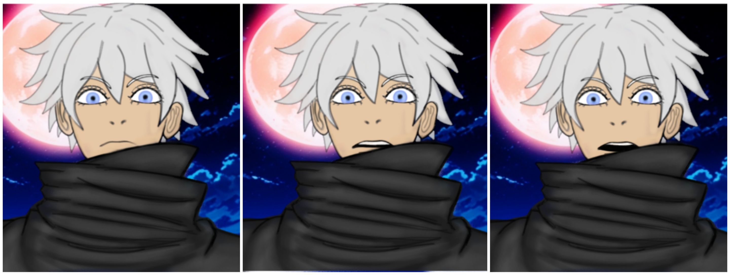 Catsurrealworld fanart jjk demon slayer crossover gojo 3.jpg