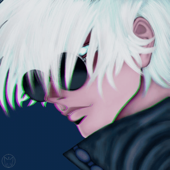 surrealworld fanart jjk satoru Gojo first drawing gif 1.gif