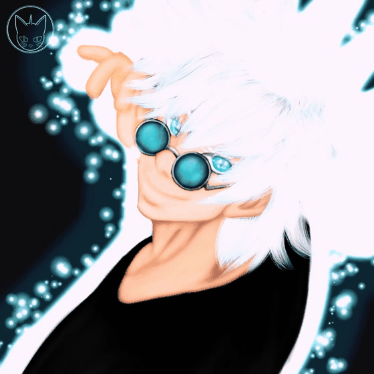 surrealworld fanart jjk satoru Gojo third drawing gif 3.gif