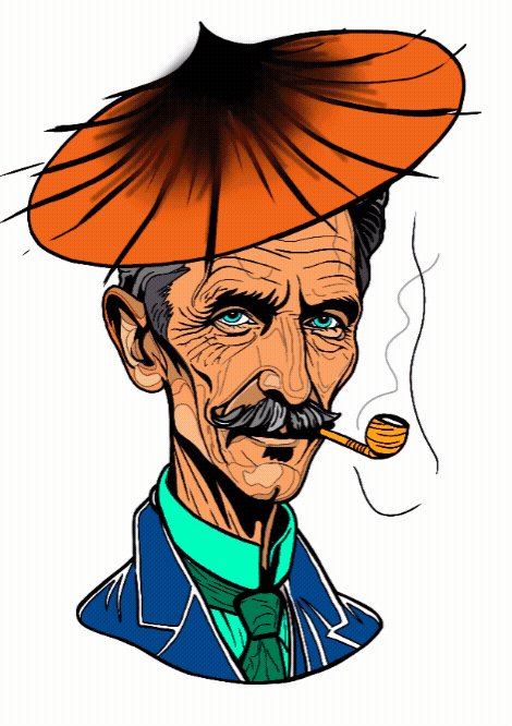 fanart old nikola tesla comic portrait gif a.gif
