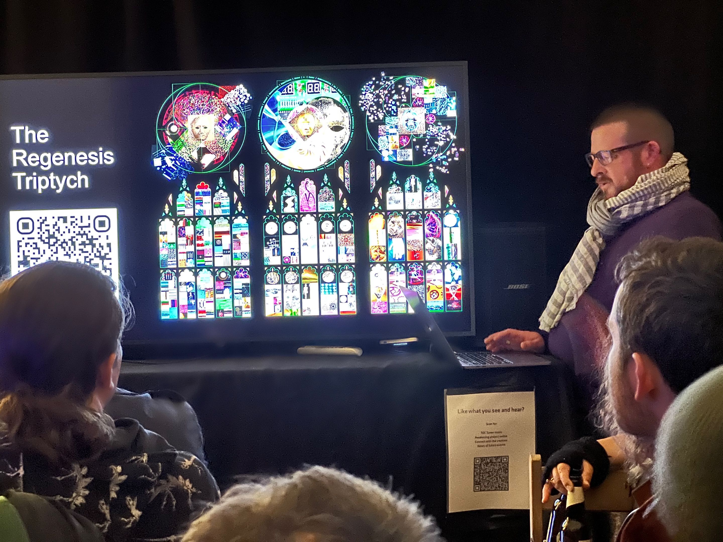 Andy - lecture on his artwork The Regenesis Triptych 