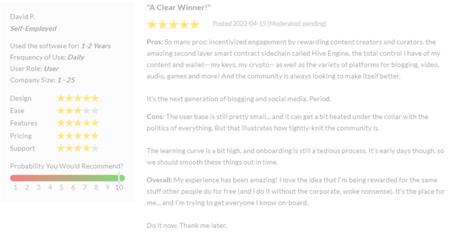 Hive Review on Sourceforge.png