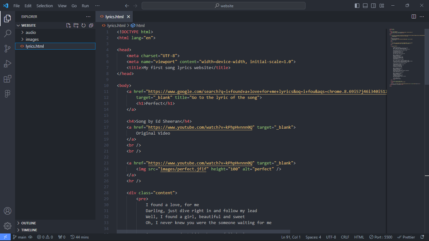 Creating My First Website, Part 1. (HTML)