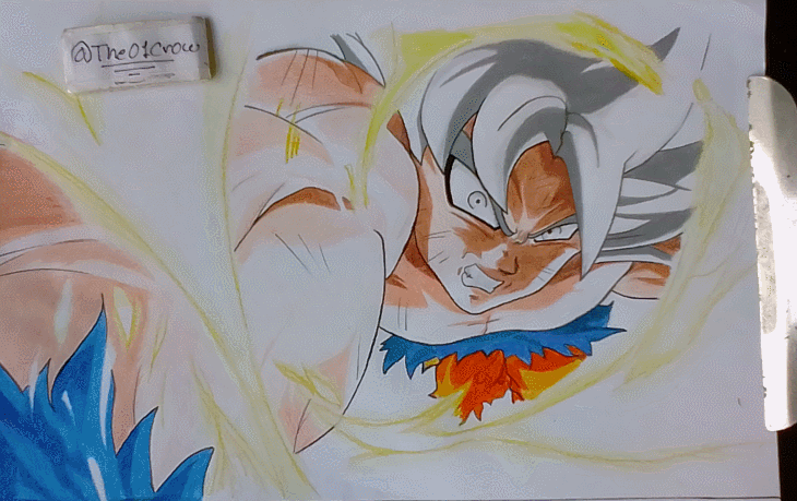 Painting of Goku Super Saiyajin Blue. — Steemit