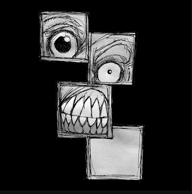 ink drawing called In Trouble