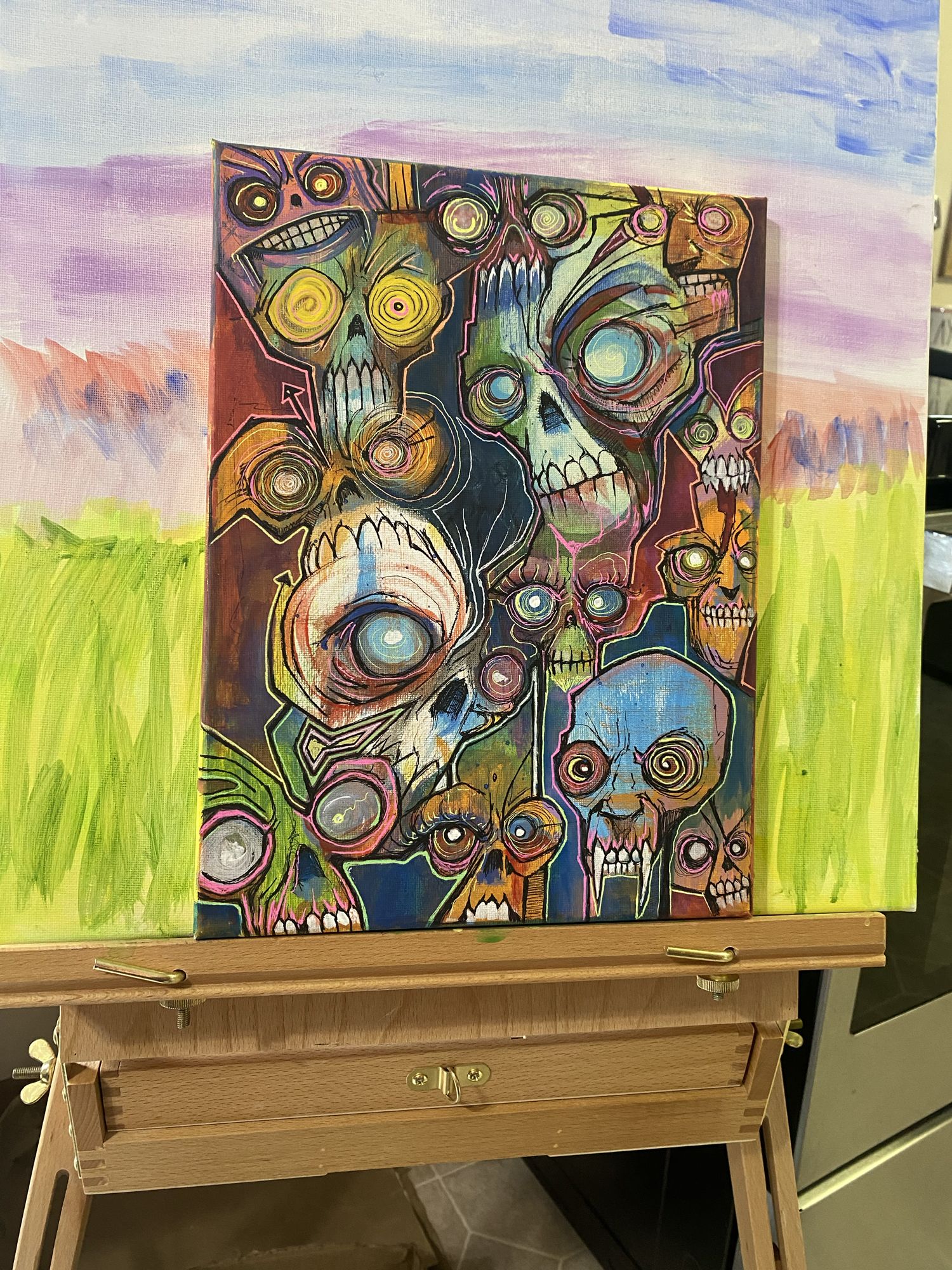 mixed media painting called Disordered
