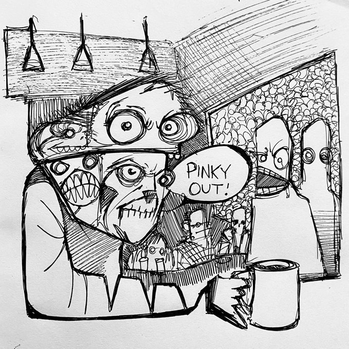 ink art called Pinky Out
