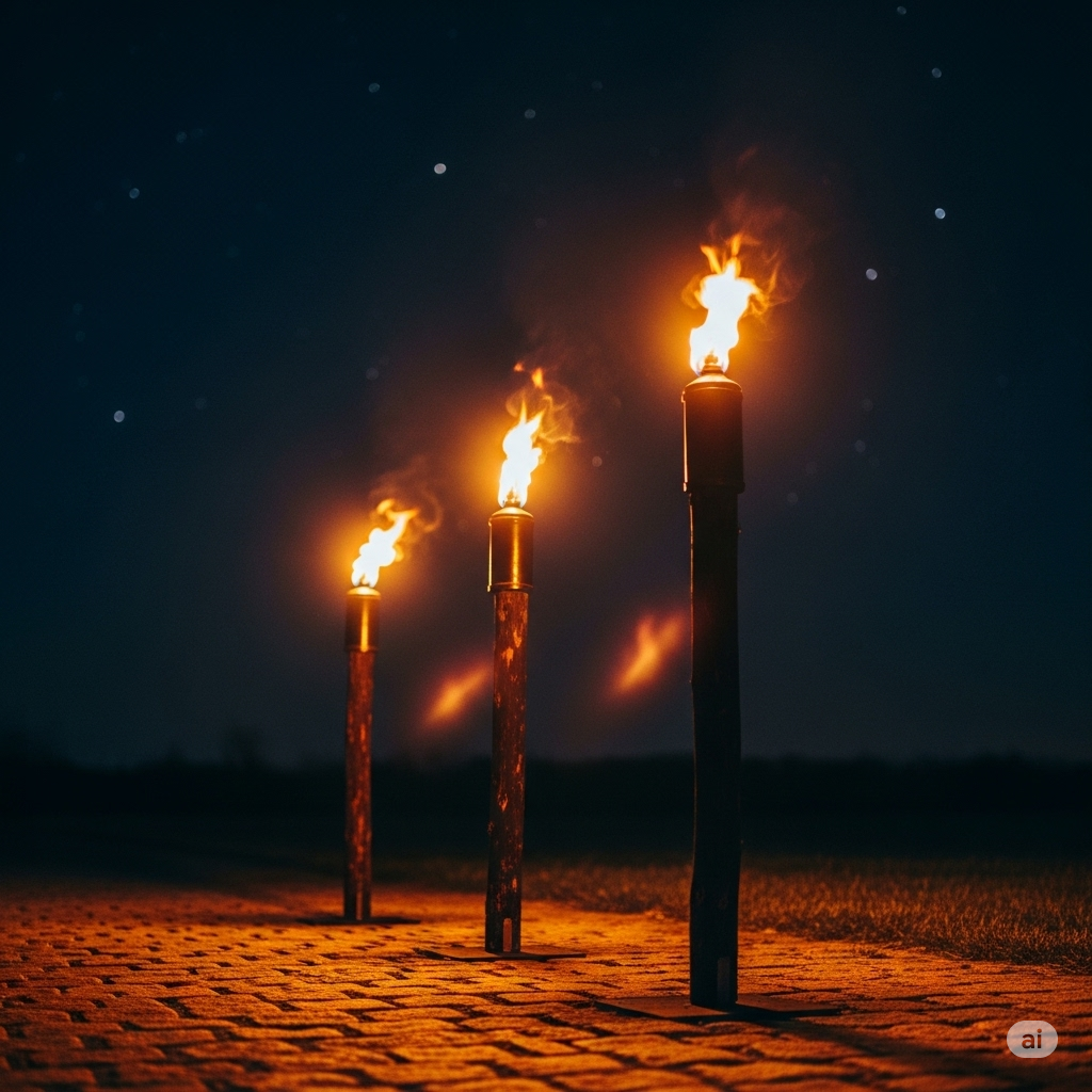 Three Torches in the Middle of Nowhere!