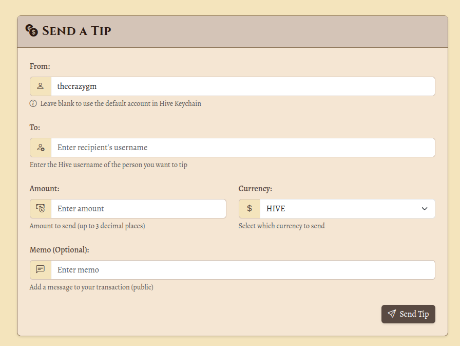 The newly redesigned TipJar on thecrazygm.com