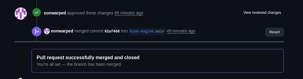 Approved, Merged, and Closed. Doing a little dance!