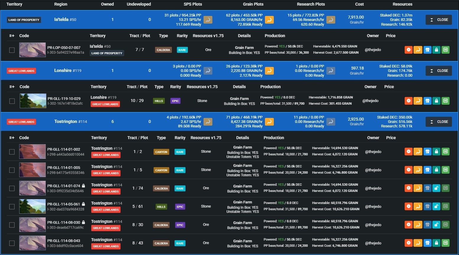 Pre-1.75 planned setup for harvesting natural resources in other regions