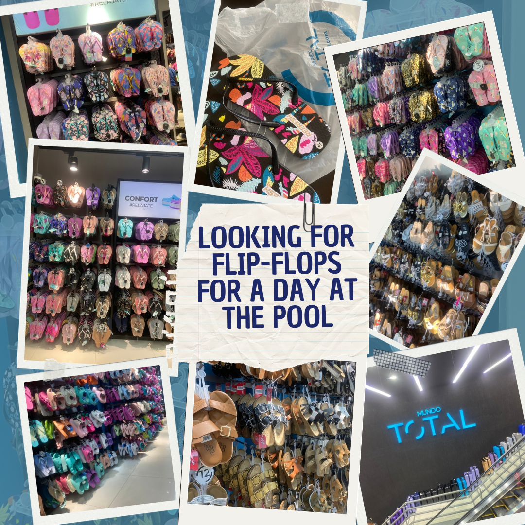 LOOKING FOR FLIP-FLOPS FOR A DAY AT THE POOL {ENG-ESP}