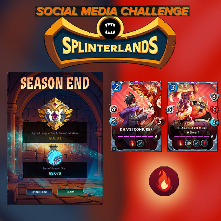 End of season + High attack with Incendiary  // Esp- Eng // Splinterlands Social Media