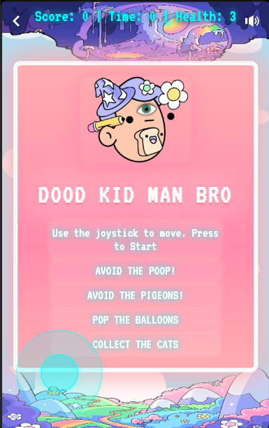 the title screen of my game