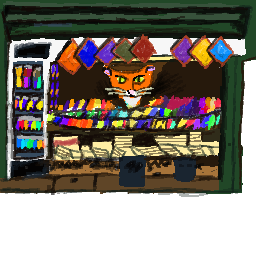 the tileset for the catmans news shack
