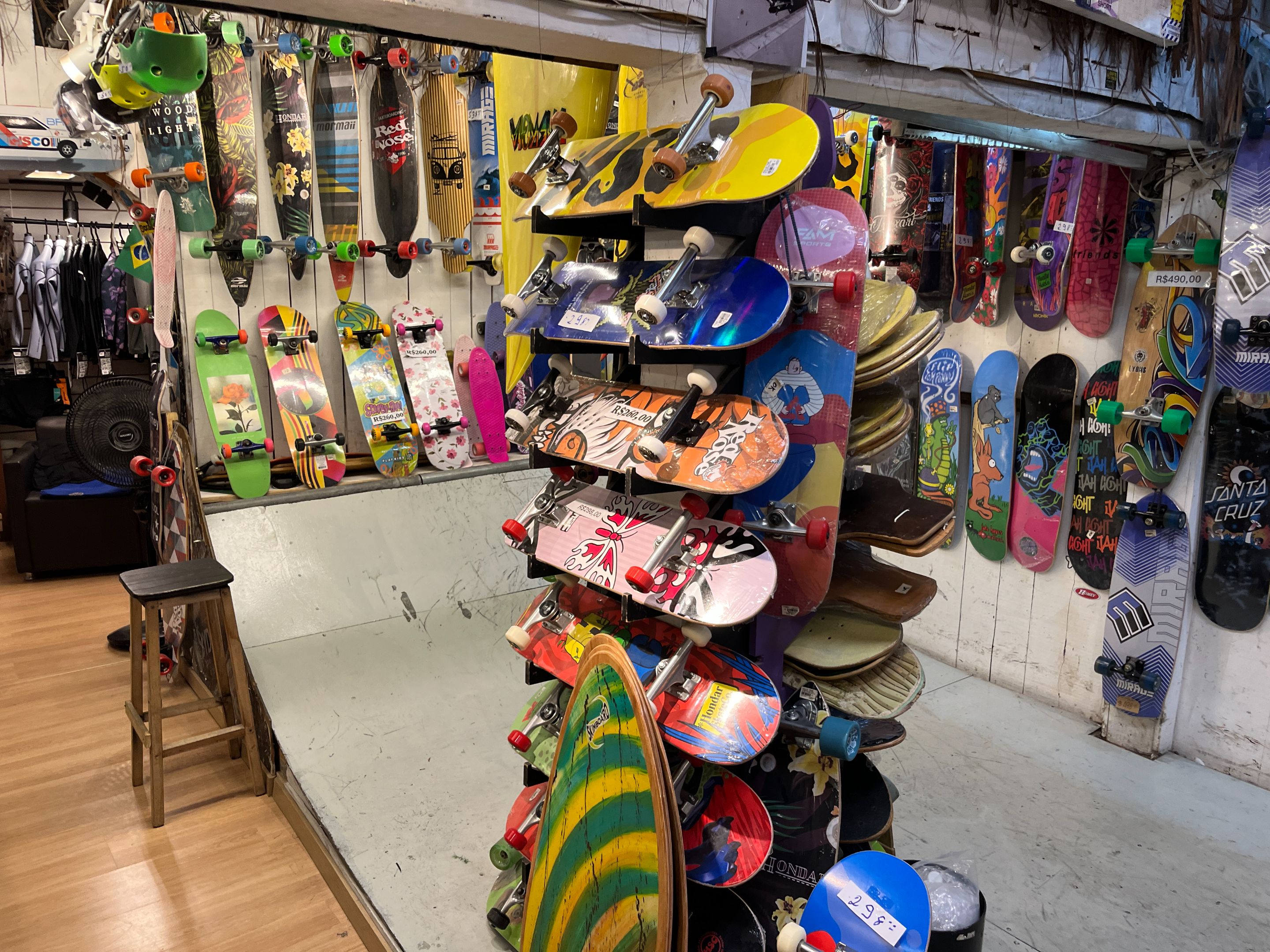 off-brand completes that i wouldn't touch with a ten foot pole if i lived here and had to skate.