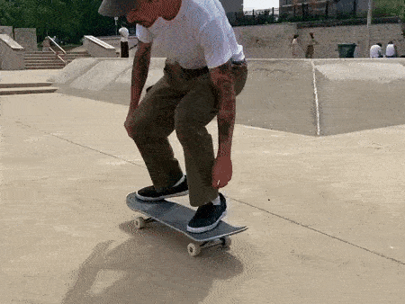 tom fry kickflip manual.gif