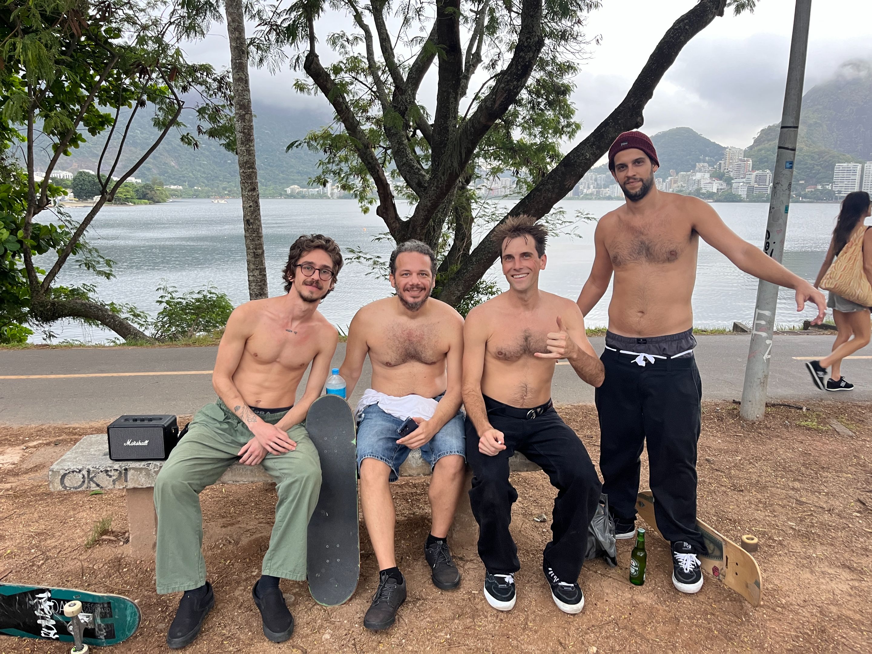 4 dudes sweating it out on a wednesday
