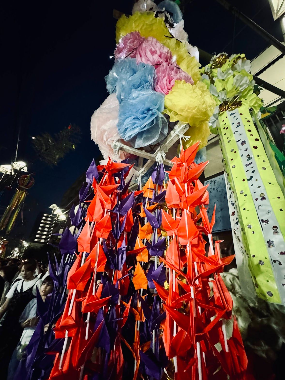 they also had a lot of paper cranes for good luck!