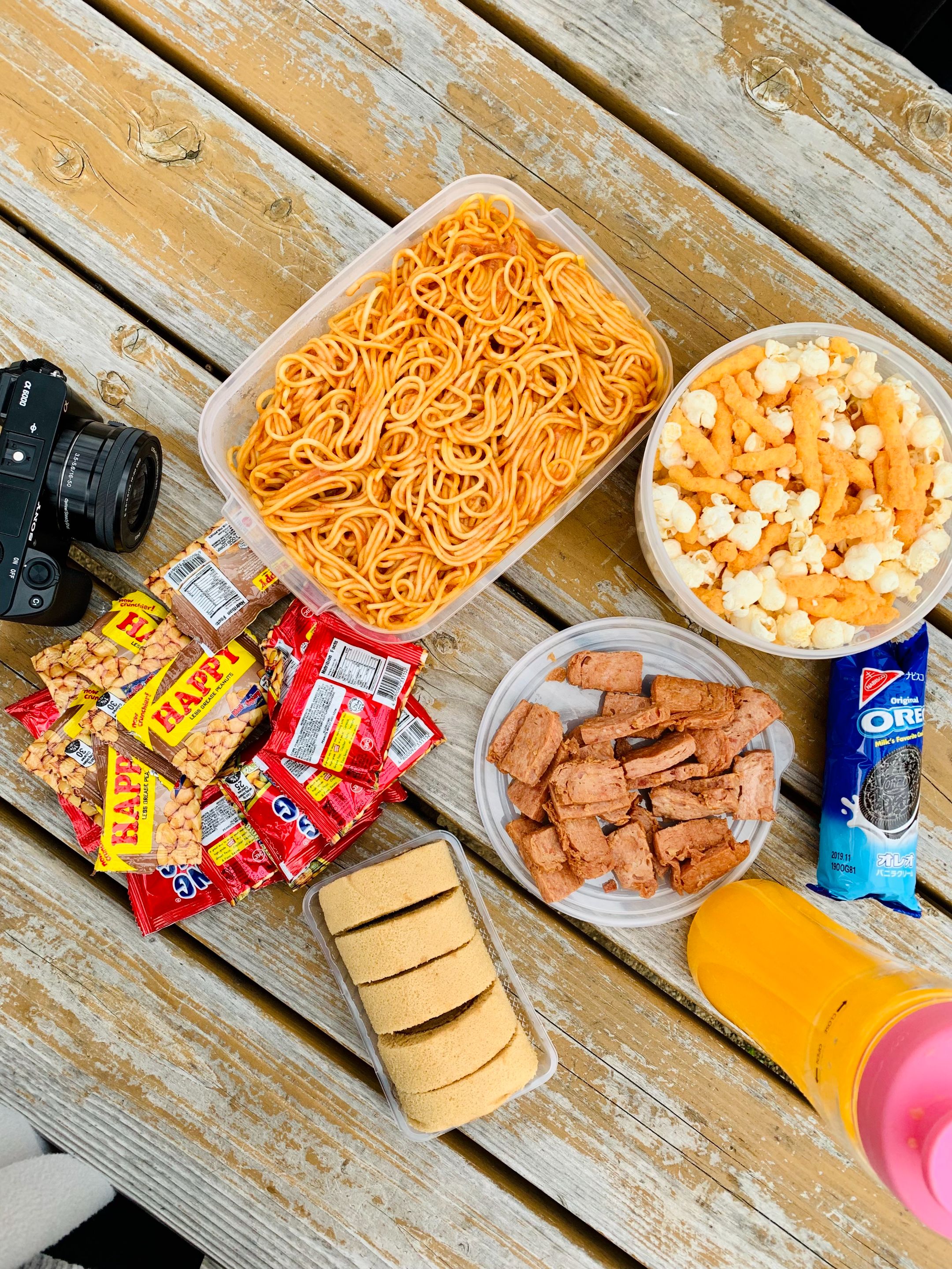 Food in our mini picnic