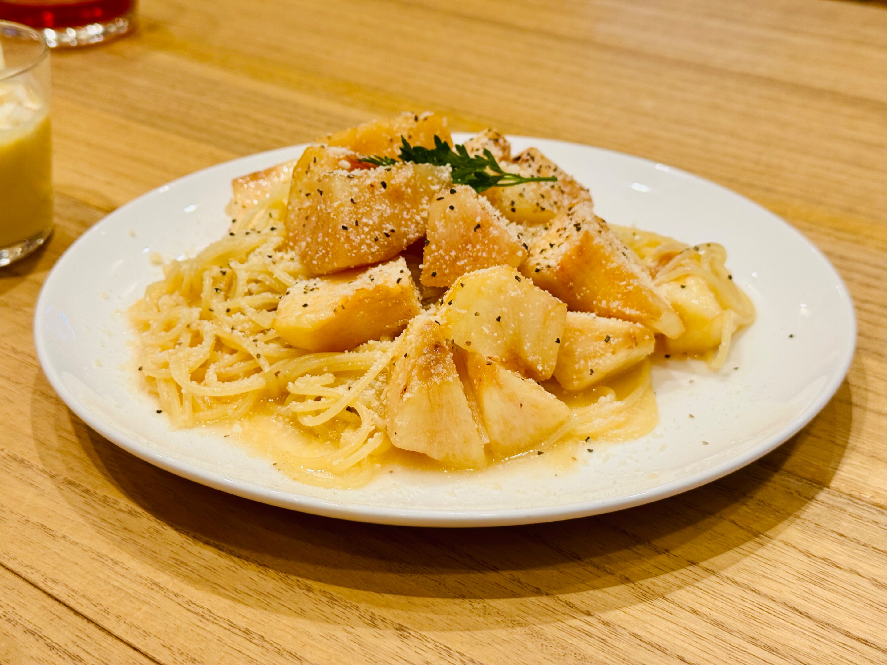 peach pasta