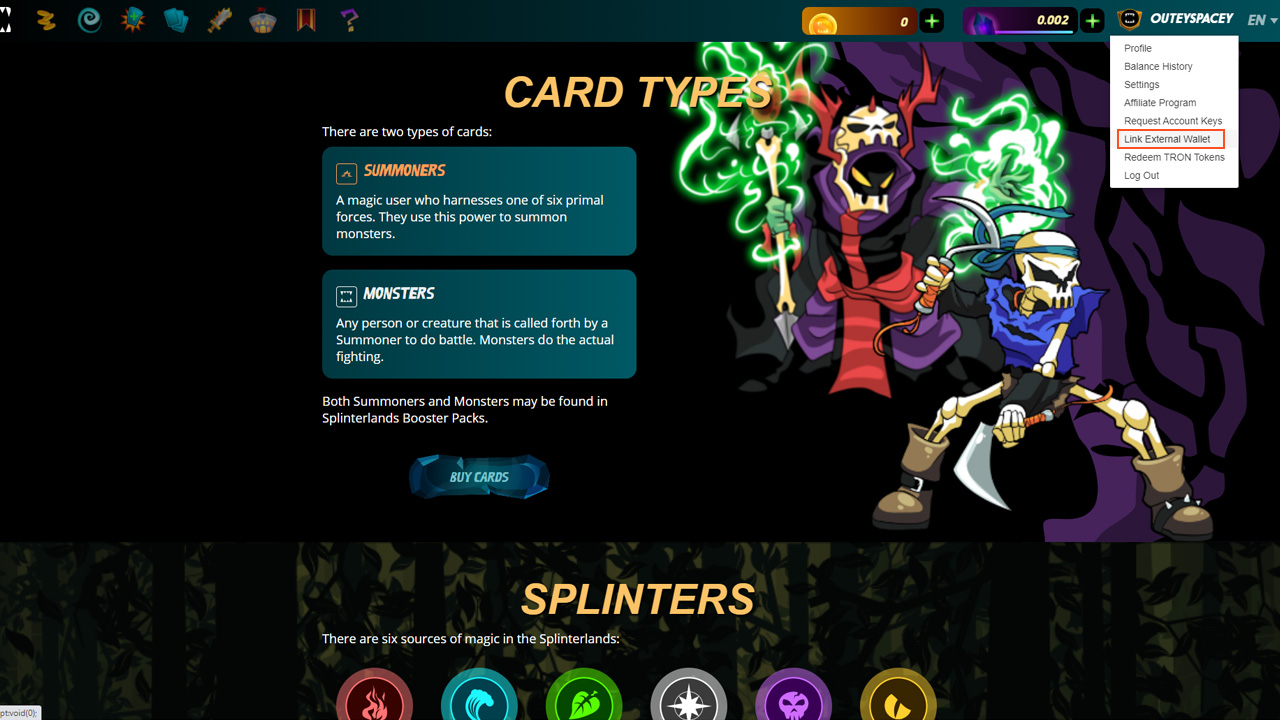 Splinterlands Guide Link Wallet.jpg