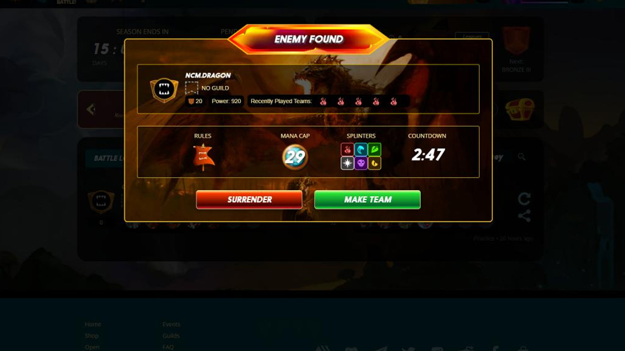 Splinterlands Guide Battle start.jpg