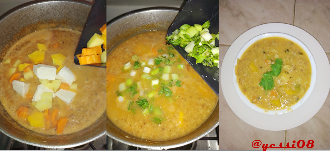 Esp/Eng Oatmeal soup: a delicious option as a main dish!