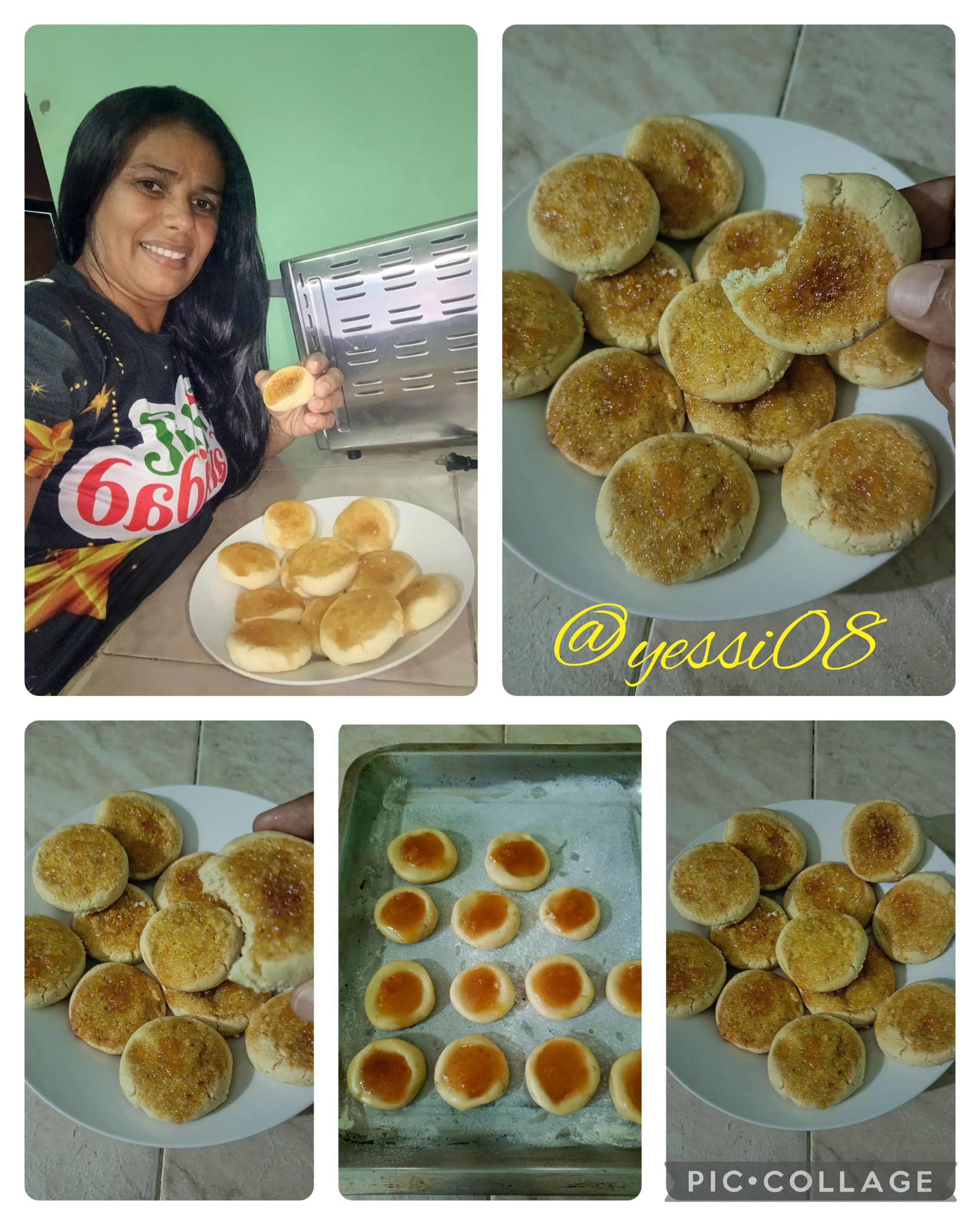 Esp/Eng  Delicious 😋 cookies 🍪 with peach jam 🍑