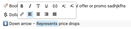 Styling toolbar