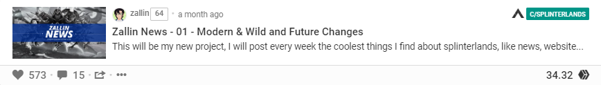 Zallin News - 01 - Modern & Wild and Future Changes