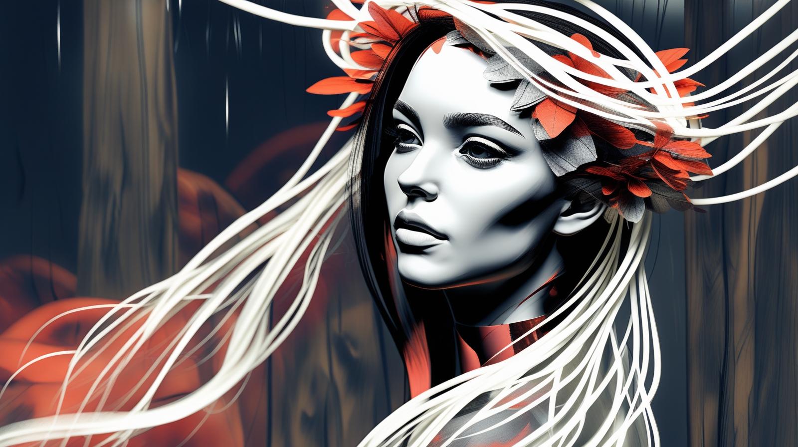 _A breathtaking portrait of a beautiful young woman with angelic features, looking to the right in profile view. She has long, flowing black hair and deep black eyes that shine with mystery and grace. Surrounding h.jpg